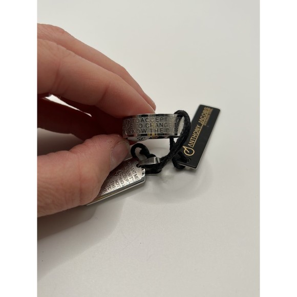 Anthony Jacobs Serenity Prayer Ring and Pendant - Picture 2 of 4